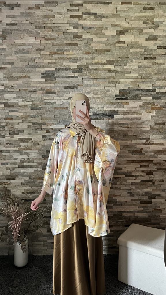 Chemise satin "Wardiya"