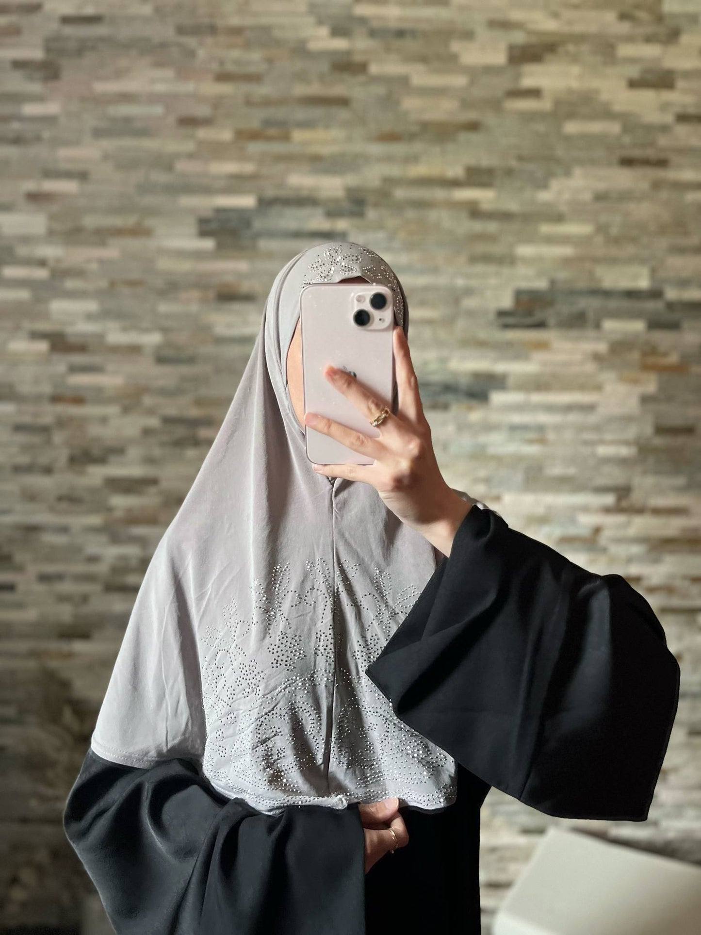 Hijab à enfiler strass