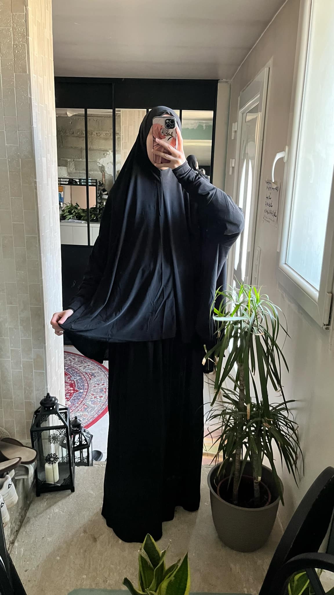 Ensemble de prière (haut avec manches + jupe)