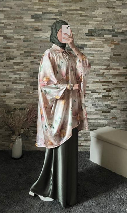 Chemise satin "Wardiya"