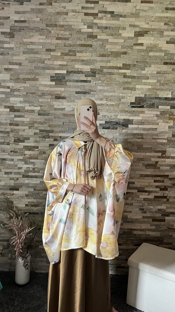 Chemise satin "Wardiya"