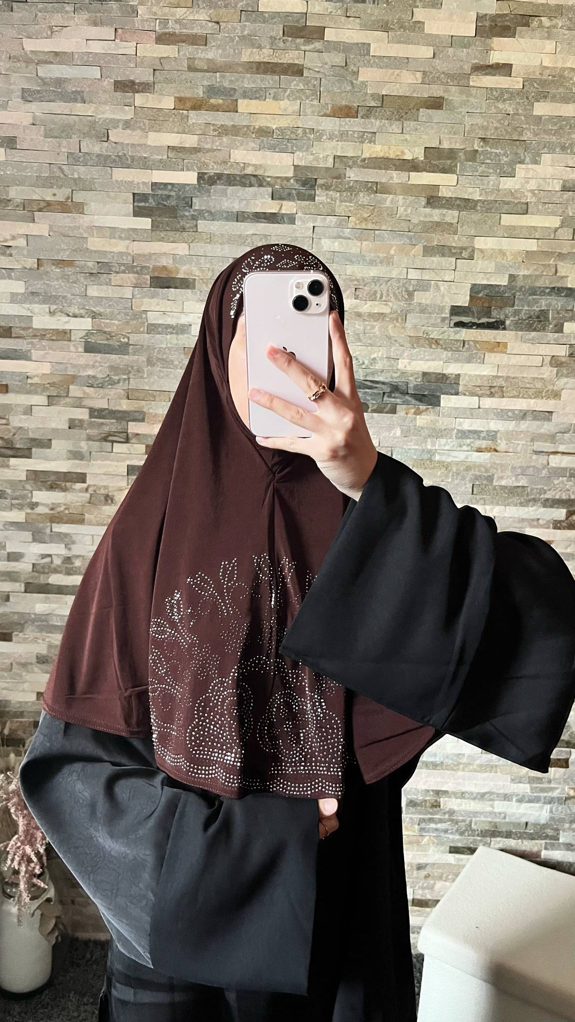 Hijab à enfiler strass
