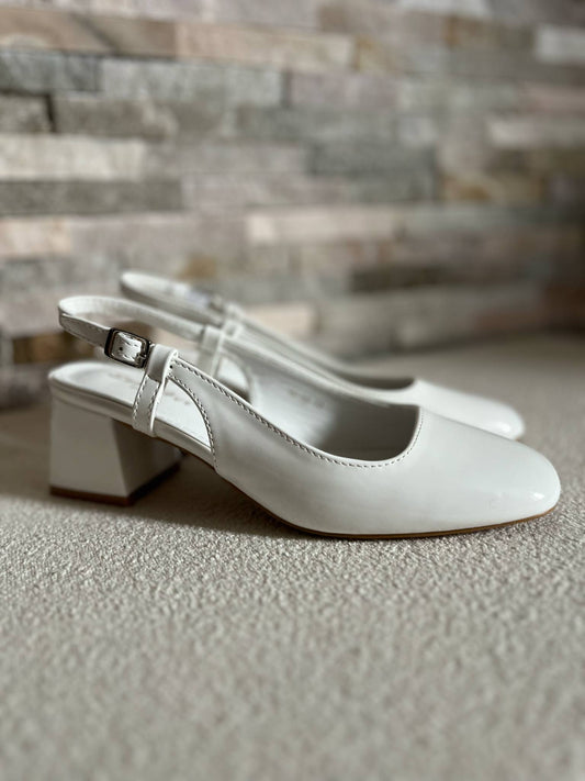 Chaussures à talons blanches Zayna