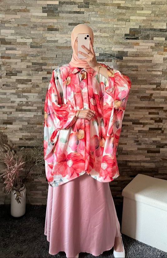 Chemise satin "Wardiya"